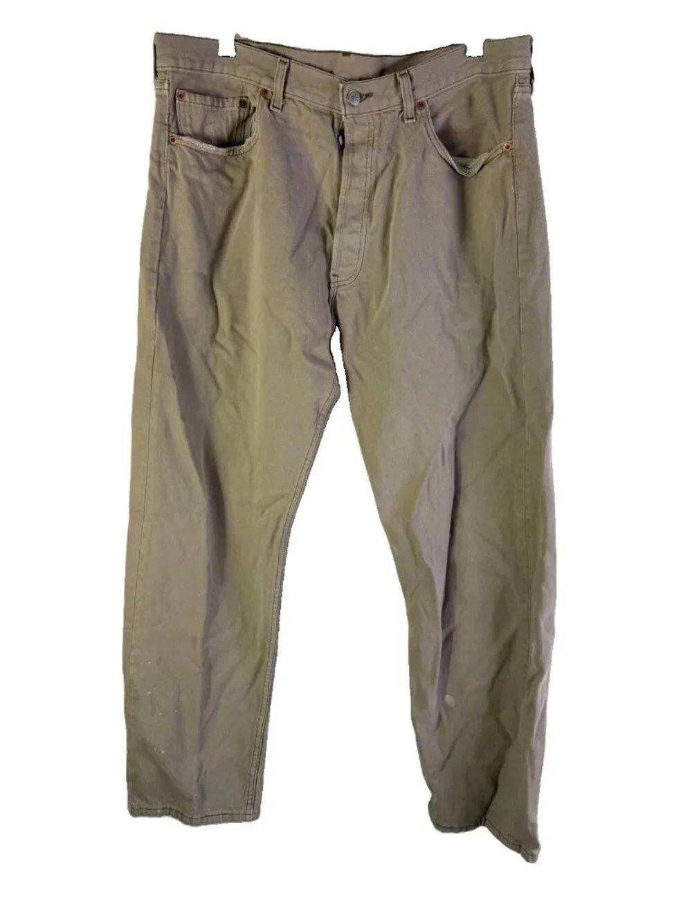 Vintage 90s Levis 501-6048 Button Fly Khaki Jeans Pants Mens 38x32 USA